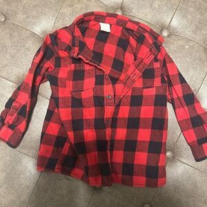 H&M button down flannel shirt size 1 1/2 - 2 years